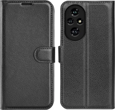 Immagine prodotto di Per Honor 200 Pro Smart Cellulare Custodia Nera Custodia in Pelle finta Cover Case Book