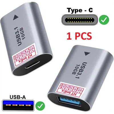 Produktbild von Type C Female to USB 3.0 Female Adapter Data Sync Charging Converter for Laptop
