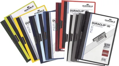 Immagine prodotto di 25x Cartella a clip Durable 2200 00 DURACLIP® 30 DIN A4 colori assortiti