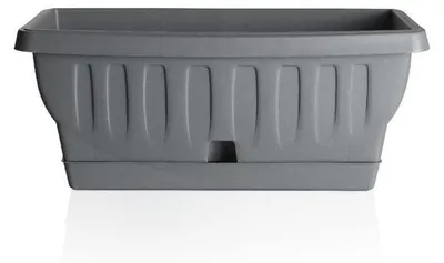 Image de Jardinière "Natura" - Gris - L 51,5 x l 23 x H 21,5 cm