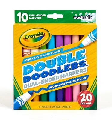 Immagine prodotto di Crayola, pennarelli lavabili bifacciali, 10 pezzi