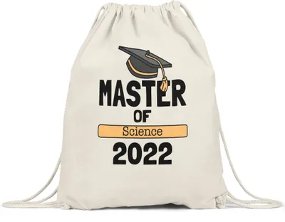Produktbild von Master of Science 2022 Turnbeutel Gymsack Studium Absolvent Abschluss Geschenk Masterabschluss Uni
