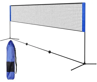 Produktbild von Best Sporting Volleyballnetz Outdoor 4 in 1 I Badmintonnetz 310cm breit I Badminton Netz Garten höhenverstellbar