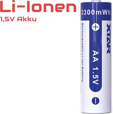 Produktbild von Xtar AA 1,5V 3300mWh (ca. 2000mAh) Lithium Ionen Akku (Wiederaufladbar)