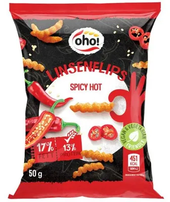 Produktbild von oho! Linsenflips Spicy Hot 50g