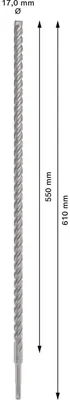 Immagine prodotto di Punta per martello PRO SDS plus-5X, 16 x 550 x 610 mm