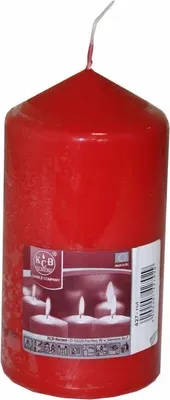 Obrázok produktu pre Stĺpové sviečky 408676 červená