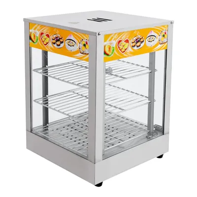 Image de Chauffe-plats électrique commercial Argent 800W Chauffe-plats pour cantines, boulangeries, cafés