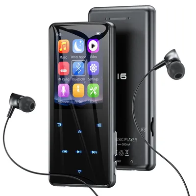 Image de Lecteur MP3 avec Bluetooth 5.3, 64 Go de stockage et un écran de 2,4 pouces – Doté de boutons tactiles, d'un haut-parleur et d'un boîtier en métal