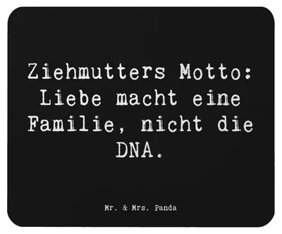 Produktbild von Mr. & Mrs. Panda Mousepad Spruch Ziehmutter Liebe - Schwarz - Geschenk, Mauspad, Bonusmutter, Fürsorge, Mouse Pad, laptop, Weihnachten, Adoptivmutter, computermatte
