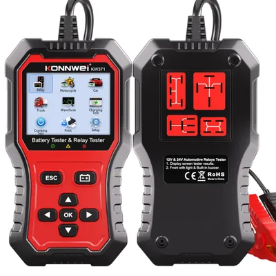 Auto-Batterietester 6/12/24 V, 10-2000 CCA, Relais-Tester 2-in-1
