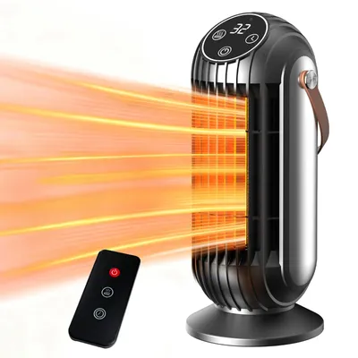 Produktbild von Elektrischer Heizlüfter 1500/2000 W mit Fernbedienung, 3 Heizmodi & Timerfunktion, leistungsstarkes Heizgerät für schnelle Wärme