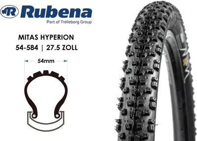 Produktbild von 27.5 Fahrrad Reifen MITAS Hyperion Bike Tire 27.5x2.10 Tubeless Ready 54-584