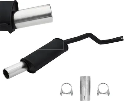 Produktbild von Stahl Sport Auspuff Endschalldämpfer Renault Clio 3 1x90 rund Edelstahl Endrohr