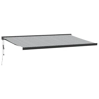 Produktbild von vidaXL Markise Einziehbar Anthrazit und Weiß 5x3 m Stoff und Aluminium