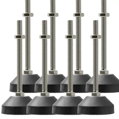 Produktbild von Maschinenfuß/Stellfuß/Nivellierfuß/Gelenkfuß, höhenverstellbarer Tellerfuß Ø 50mm für Konstruktionsprofile, Maschinen, Möbel (8, M8 x 100mm)