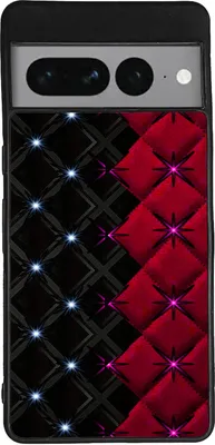 Produktbild von TPU Silikon Hülle für Google Pixel 7 PRO Handy Cover Case Schutzhülle Handyhülle Bumper MOTIV 450 Rot Schwarz