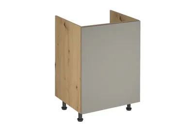 Produktbild von Spülenunterschrank 60 cm ohne Arbeitsplatte küchenmöbel, Langen D60Z Beige/Matt