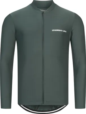 Produktbild von LEANDRO LIDO "Procida" Langarm-Radtrikot | Mit reflektierendem Logo & Details | Atmungsaktiv | Taschen am Rücken | grün | Gr. S | LL-114