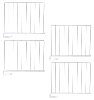 4er Set Regaltrenner aus Metall, 32 x 27,5 cm, für Kleiderschrank und Küche