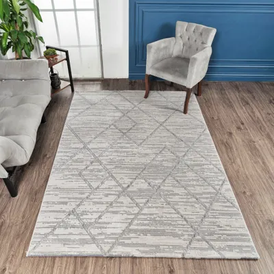 Image de Conceptum Hypnose, Motto 4587, tapis, gris, 80 x 150 cm