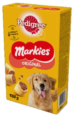 Zdjęcie produktu dla Pedigree Markies chrupiące biszkopty z nadzieniem dla psów 500 g