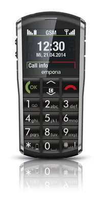 Produktbild von emporiaPURE Großtastenhandy - Nachfolger TALK Serie mit Notruf-Funktion, Bluetooth, FM Radio und Tischladestation, HAC M4/T4 - Farbe: Schwarz; V25_001