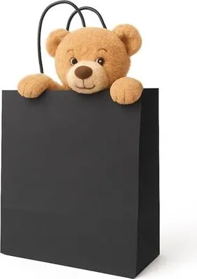 Obrázok produktu pre Darčeková taška z papiera 230 x 120 x 300 mm Čierna, elegantná