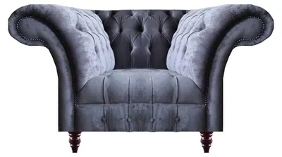 Image de Chesterfield gris clair Fauteuil une place Salon Meubles modernes