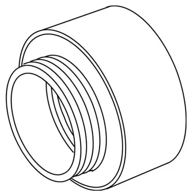 Produktbild von Erweiterung 51M4050, Innengewinde M50 auf Außengewinde M40, Messing vernickelt, IP68, halogenfrei, Ø 53 mm