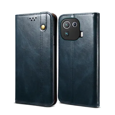 Obrázek produktu pro Pouzdro pro Xiaomi Mi 11 Pro, kožené flip pouzdro peněženka s funkcí stojánku modré