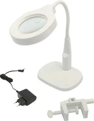 Image de Loupe LED de 125 mm avec support pour pied et pour table