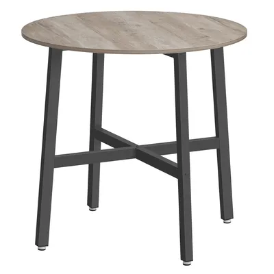 Obrázek produktu pro Jídelní stůl VASAGLE, 80 x 75 cm (Ø x v), kulatý kuchyňský stůl, průmyslový design, béžová barva