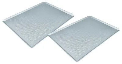 Produktbild von vhbw 2x Backblech für Backofen - 40 x 30 x 1 cm Silber, Perforiert