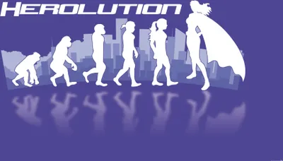 Produktbild von Superhelden Kunstdruck Bild - Herolution (80 x 120 cm)