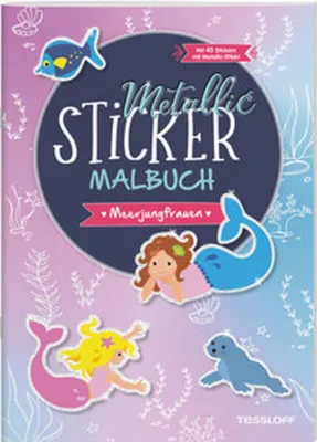 Produktbild von Metallic-Sticker Malbuch. Meerjungfrauen