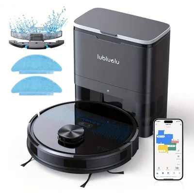 Image de Aspirateur robot - Robot nettoyeur à base humide - Aspirateur robot - Aspirateur automatique - SL60 Plus - Puissance d'aspiration de 4000 Pa