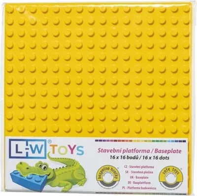 Produktbild von L-W Toys Bauplatte JUNIOR, 16x16 Punkte, gelb