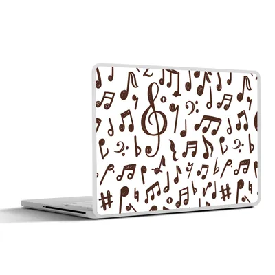 Produktbild von MuchoWow® Laptop Aufkleber Sticker Cover Musiknoten - Muster - Musik 32.5x23.5 cm - Sticker für Laptop - Selbstklebend