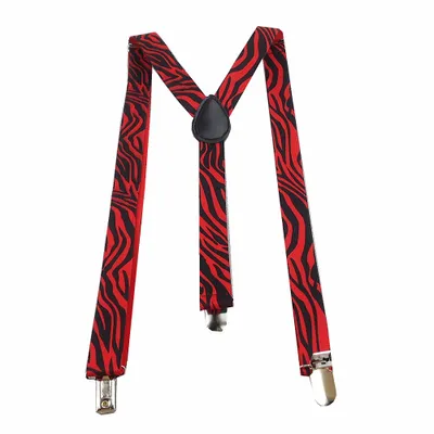 Produktbild von Hosentraeger Y Form schmal Rot Zebra