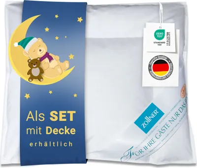 Produktbild von Kinder & Kleinkinder Daunenkissen aus 90% Daunen und 10% Federn, Bezug Baumwolle, 35x40 cm