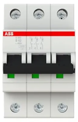 Immagine prodotto di Leitungsschutzschalter S203-B63 B63A 3polig 6kA (2CDS253001R0635)