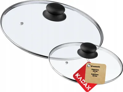 Produktbild von KADAX Glasdeckel Set "Pecoraro", Deckel mit Griff, mit Dampfloch, Topf- und Pfannendeckel, 20 cm + 28 cm