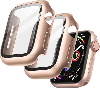 Produktbild von JETech Schutzhülle Displayschutz Apple Watch SE Series 6 5 4 40mm Gold