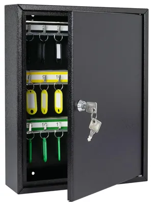 Schlüsselschrank mit 42 Haken von HMF in Schwarz
