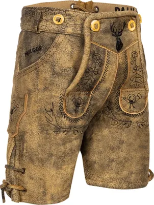 Produktbild von PAULGOS Kinder Trachten Lederhose Kurz - KK2 - Echtes Leder - in 2 Farben erhältlich -Größe 86 - 164
