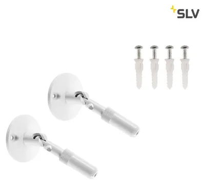 Produktbild von SLV 186311 WANDHALTER für TENSEO Niedervolt-Seilsystem lang weiß 2 Stück