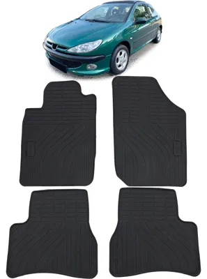 Immagine prodotto di Tappetini in gomma di alta qualità, anteriori e posteriori, per Peugeot 206 dal 1998 al 2009