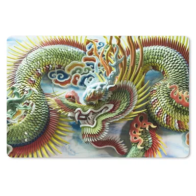 Produktbild von MuchoWow® Mauspad Mousepad Dekoration von farbigen Drachen in einem chinesischen Tempel 27x18 cm - Mousepads - Maus Mat - Pad - Mausunterlage - Büroartikel - Desk Matten