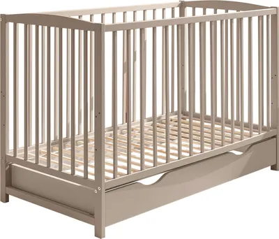 Produktbild von Babybett >TEFFY< in Kaschmir, Nadelholz massiv - 74x84x145cm (BxHxT)